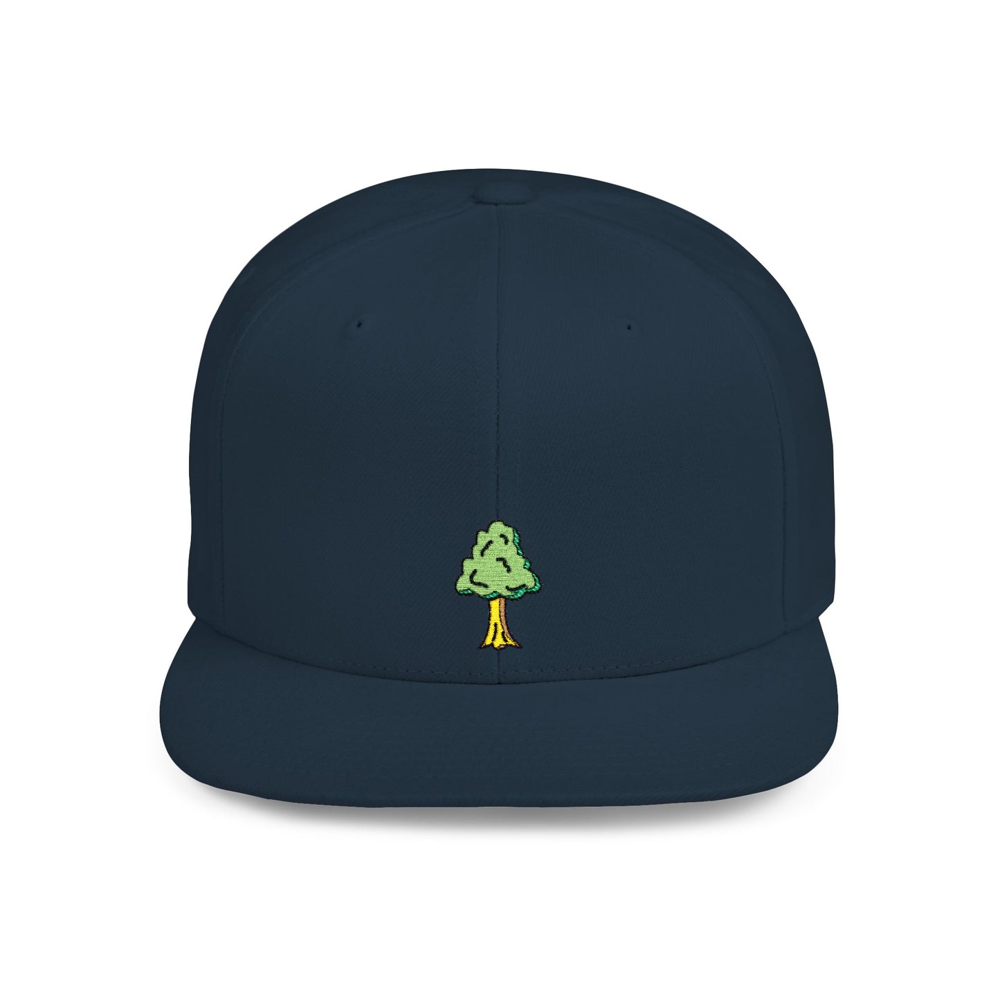 Icons Embroidered Tree Flat Bill Snapback – Lightweight, Custom Fit, Premium Quality