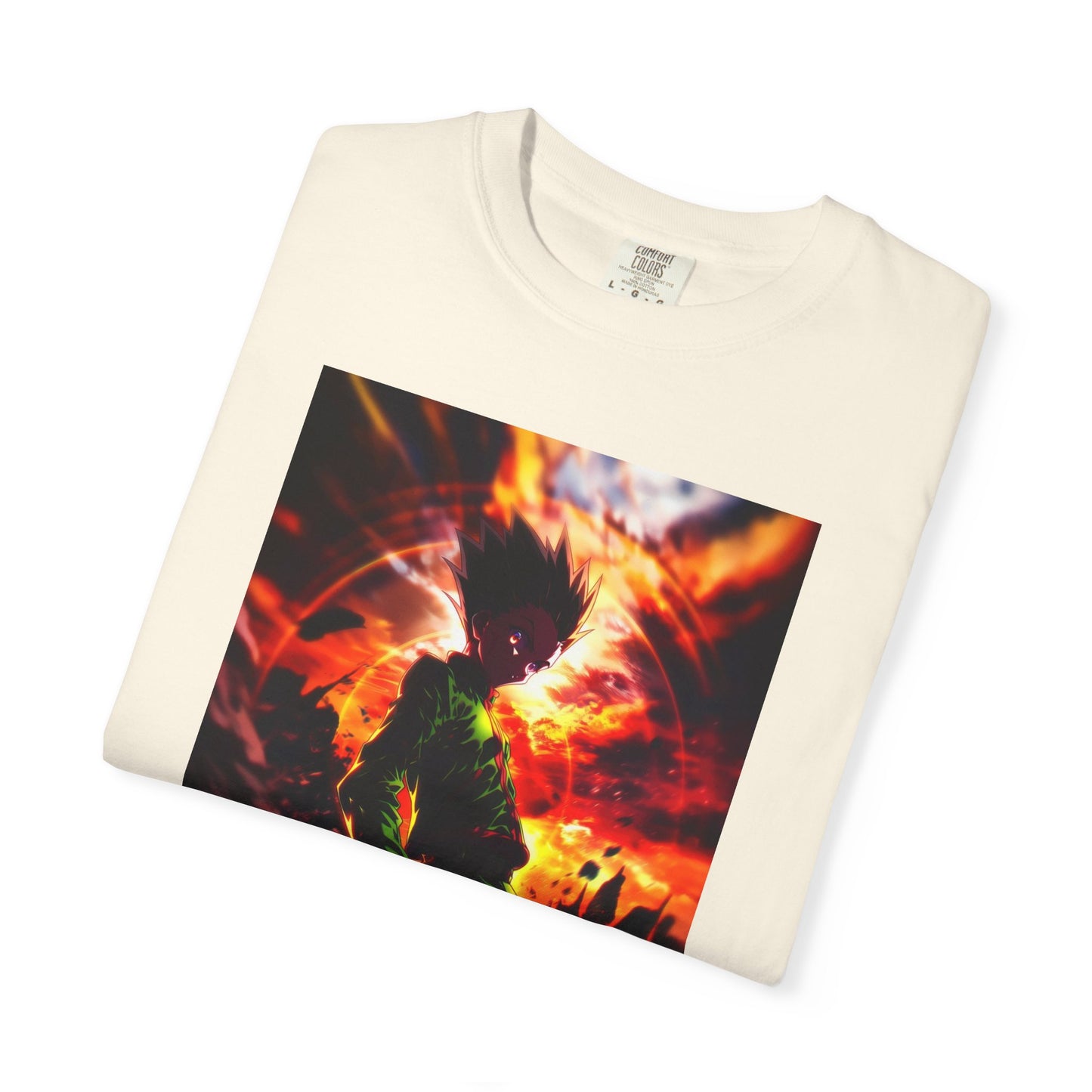 Hunter x Hunter AMOLED Gon Freecss Garment-Dyed T-Shirt – Premium Cotton Tee for Customization