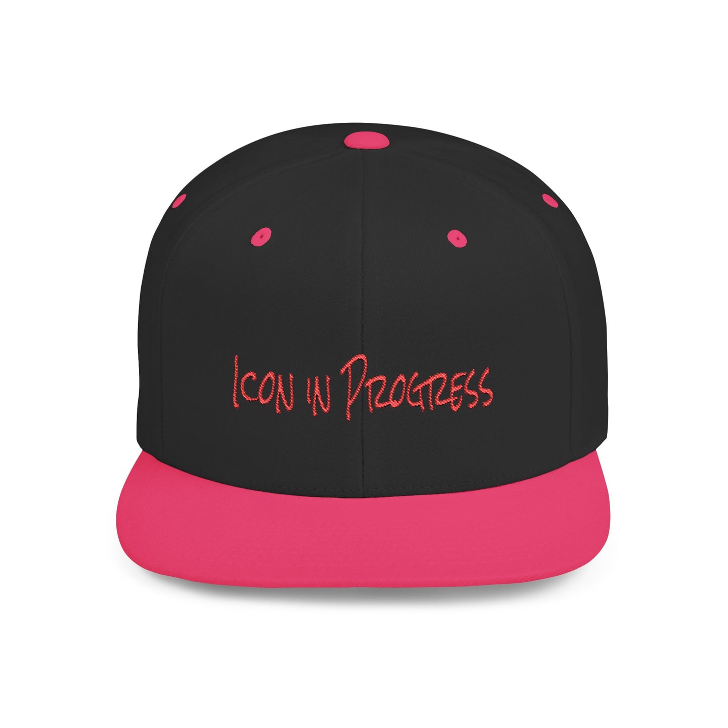 Text Icon in Progress Flat Bill Snapback – Lightweight, Custom Fit, Premium Quality
