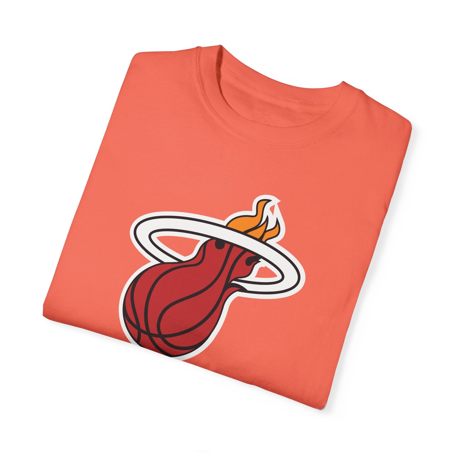 Miami Heat Street Ball Style Garment-Dyed T-Shirt – Premium Cotton Tee for Customization