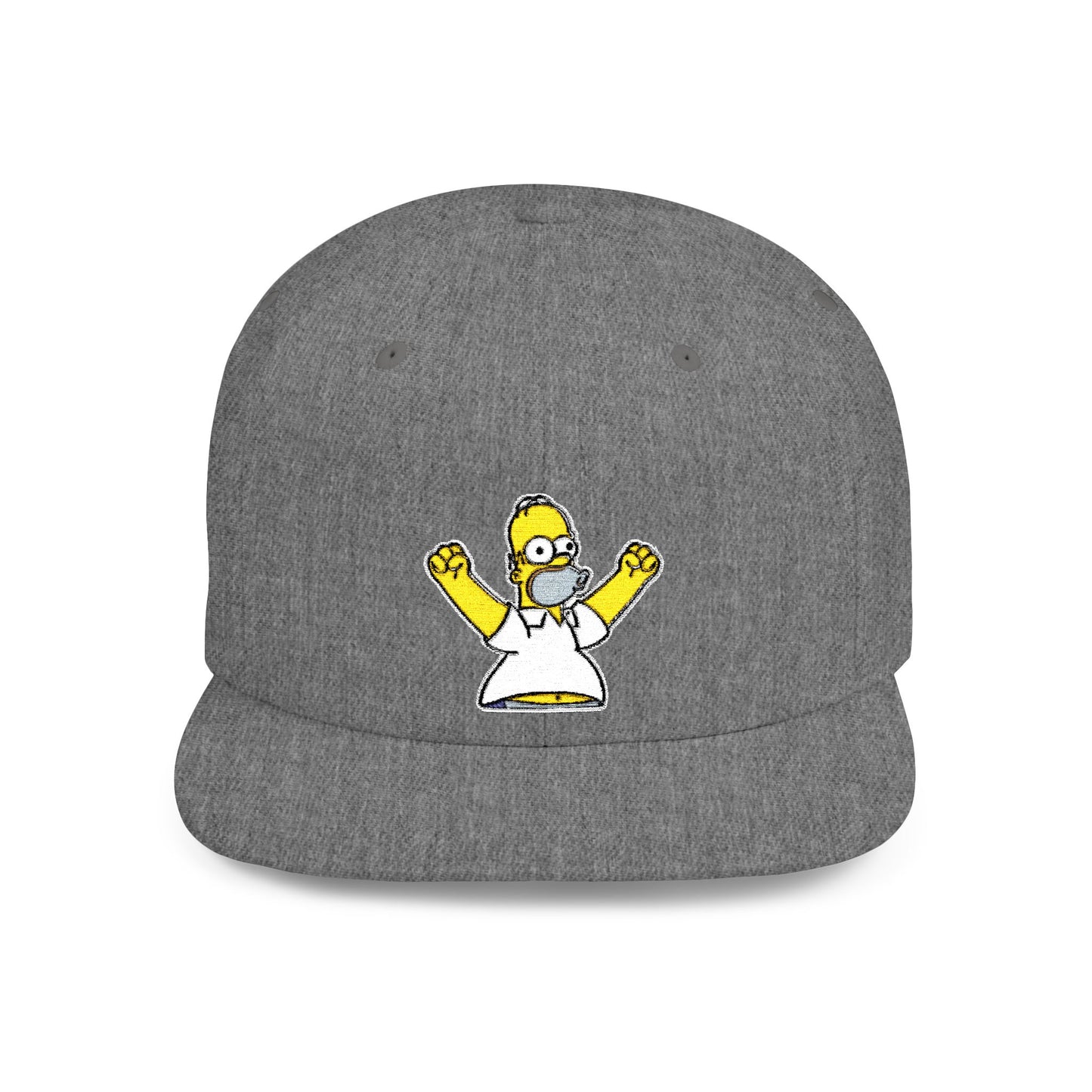 Homer Simpson Flat Bill Snapback – Lightweight, Custom Fit, Premium Quality