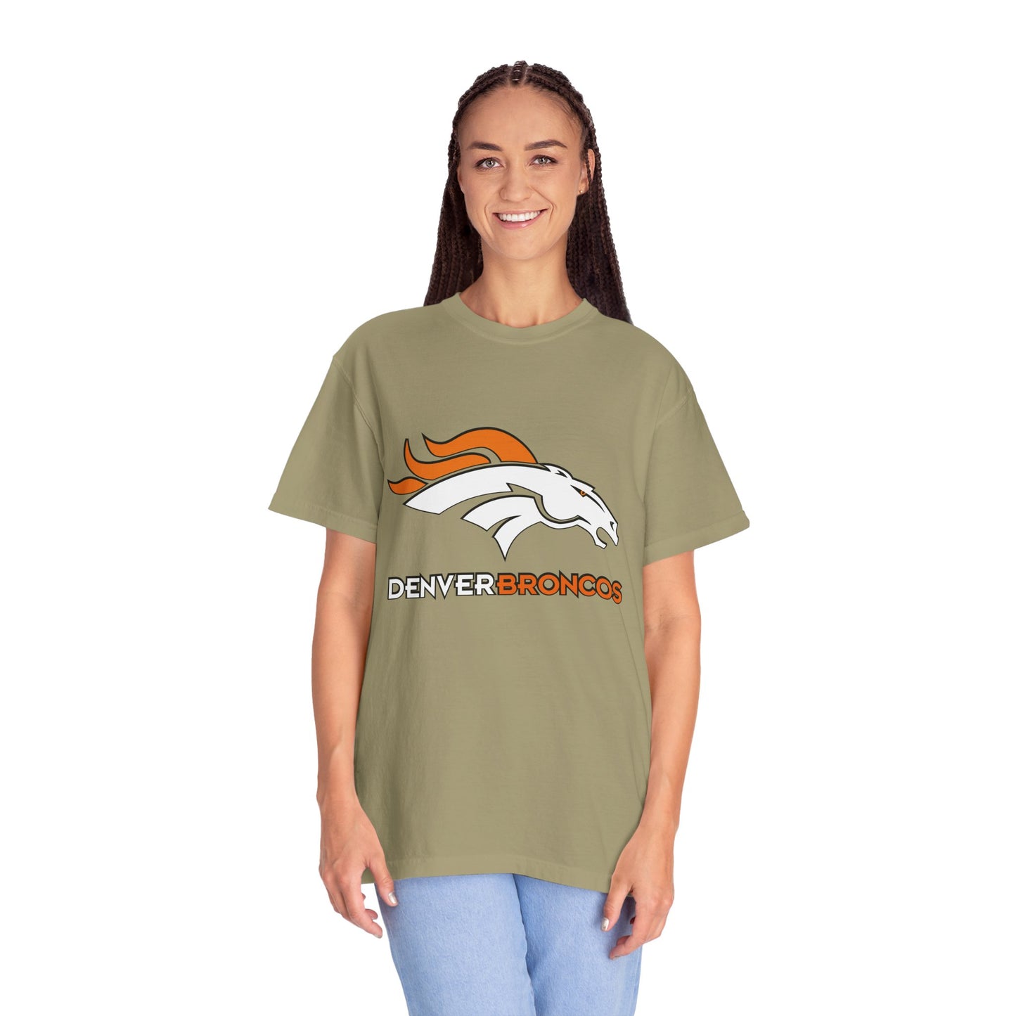 Denver Broncos Gear Garment-Dyed T-Shirt – Premium Cotton Tee for Customization