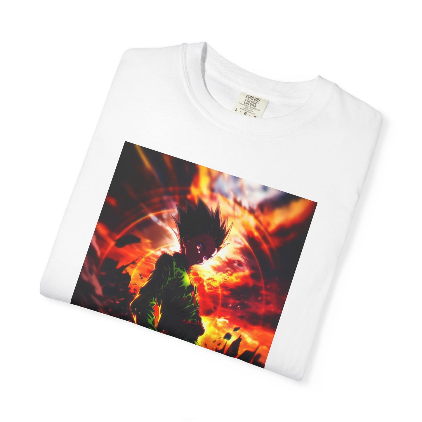 Hunter x Hunter AMOLED Gon Freecss Garment-Dyed T-Shirt – Premium Cotton Tee for Customization