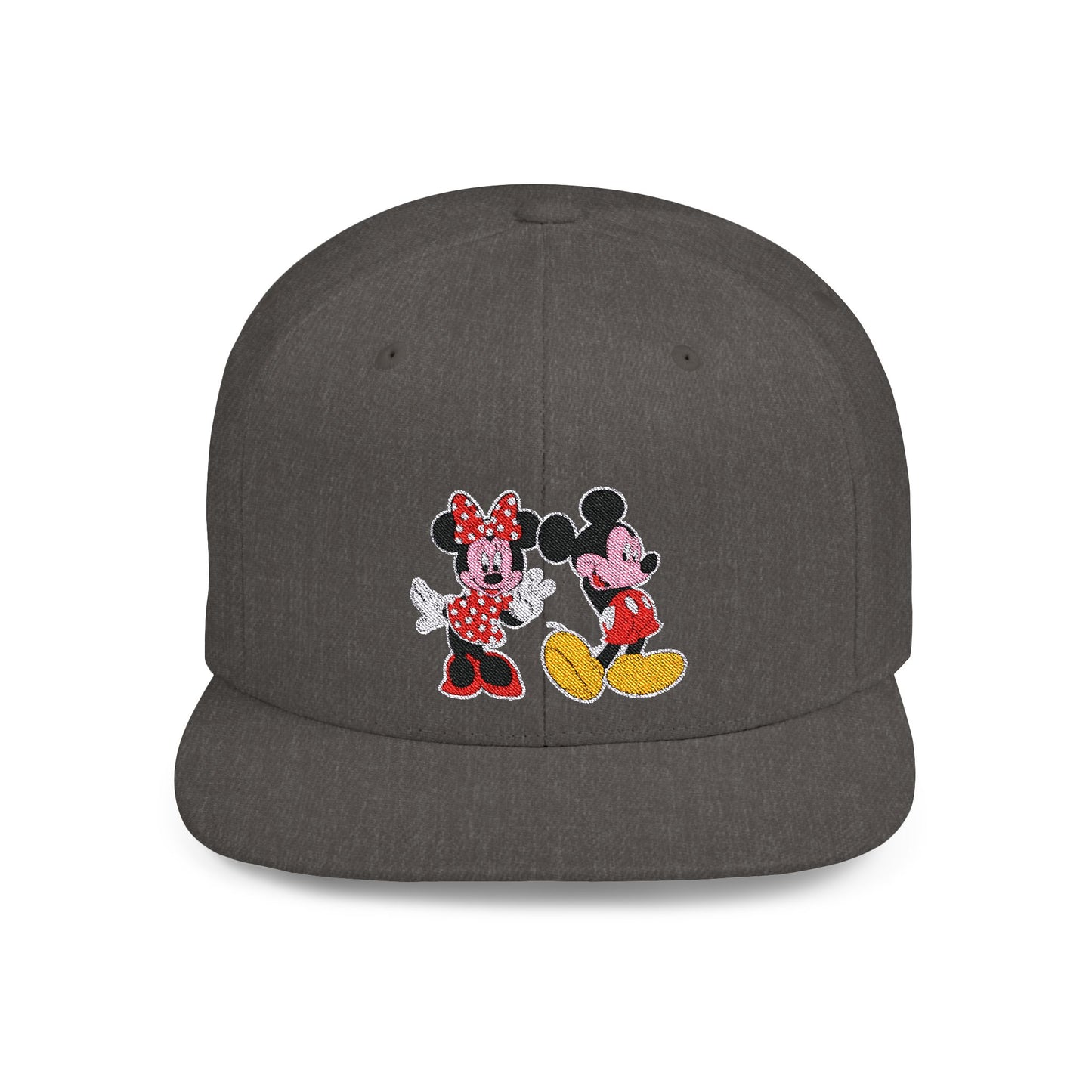 Mickey and Minnie Flat Bill Snapback – Lightweight, Custom Fit, Premium Quality