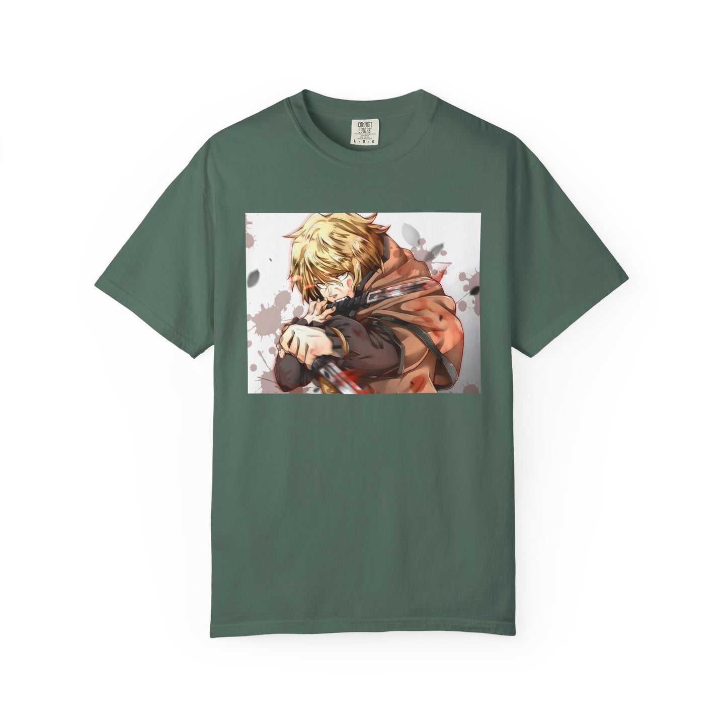 Vinland Saga Manga Garment-Dyed T-Shirt – Premium Cotton Tee for Customization