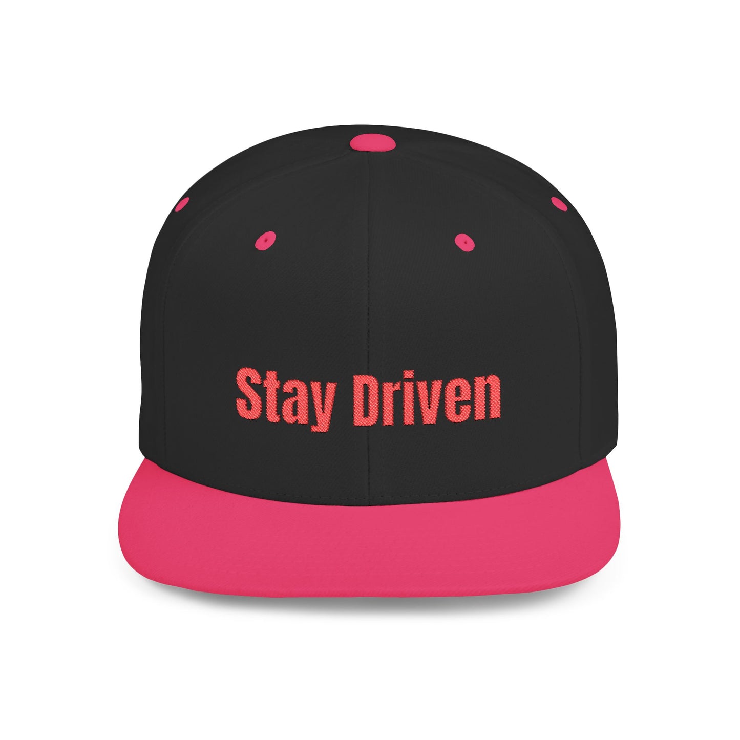 Text Stay Driven Flat Bill Snapback – Lightweight, Custom Fit, Premium Quality