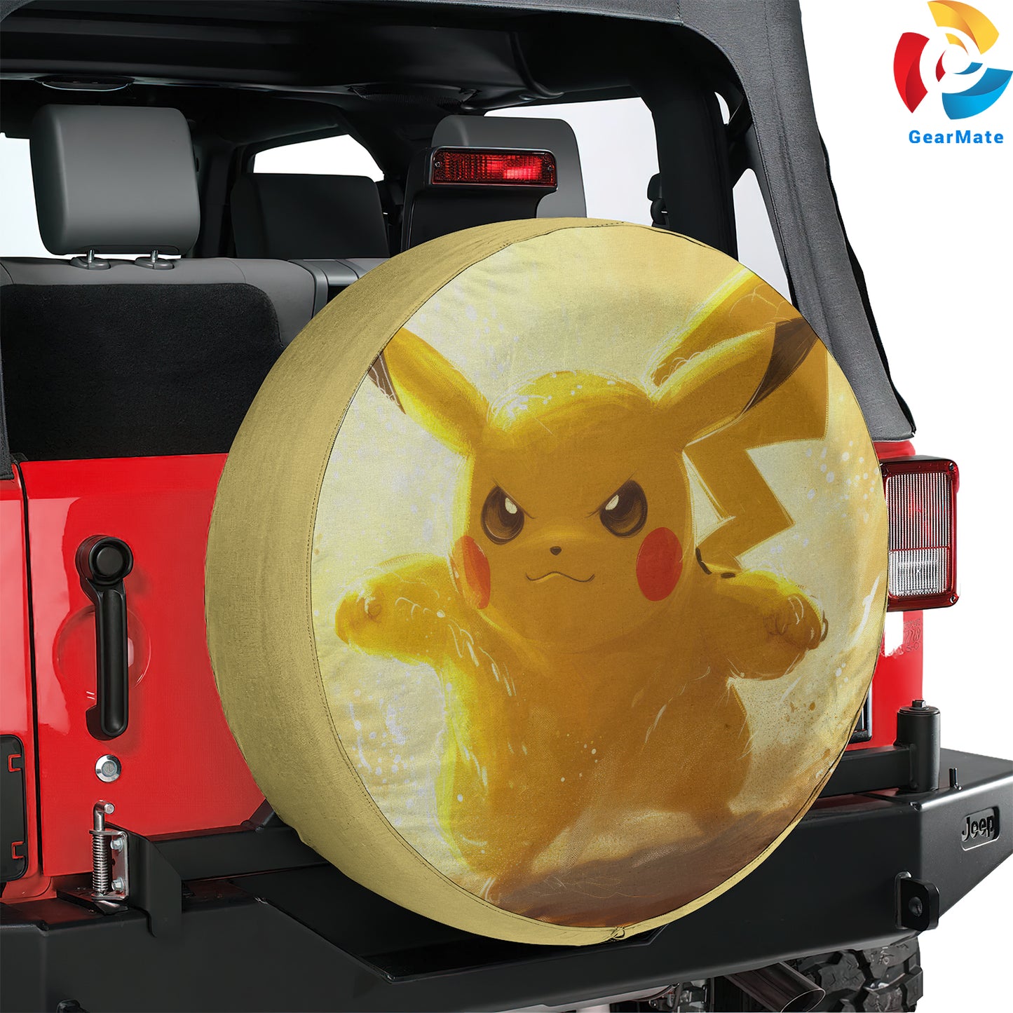 Pokemon Pikachu Anime Series Spare Tire Cover – Premium Waterproof UV Resistant Protector