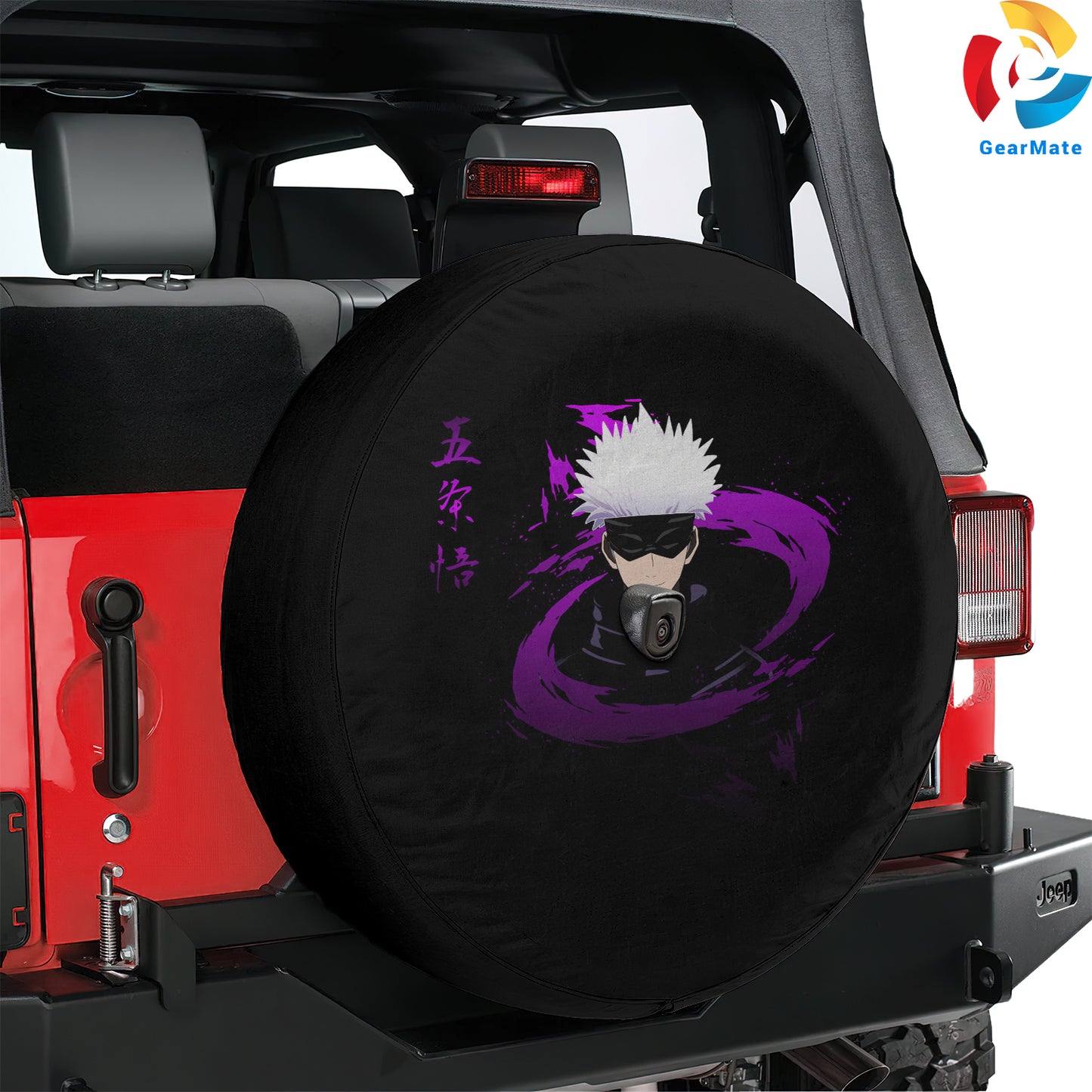 Satoru Gojo Jujutsu Anime Spare Tire Cover – Premium Waterproof UV Resistant Protector