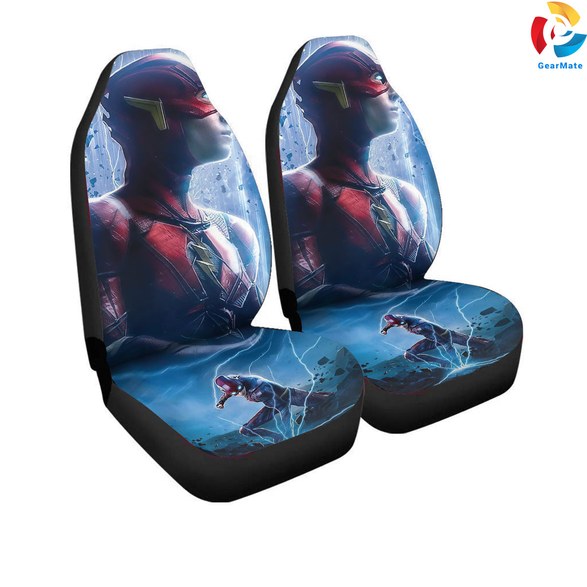 The Flash DC Car Seat Covers – High Quality Graphic and Polar Fleece Protector Set