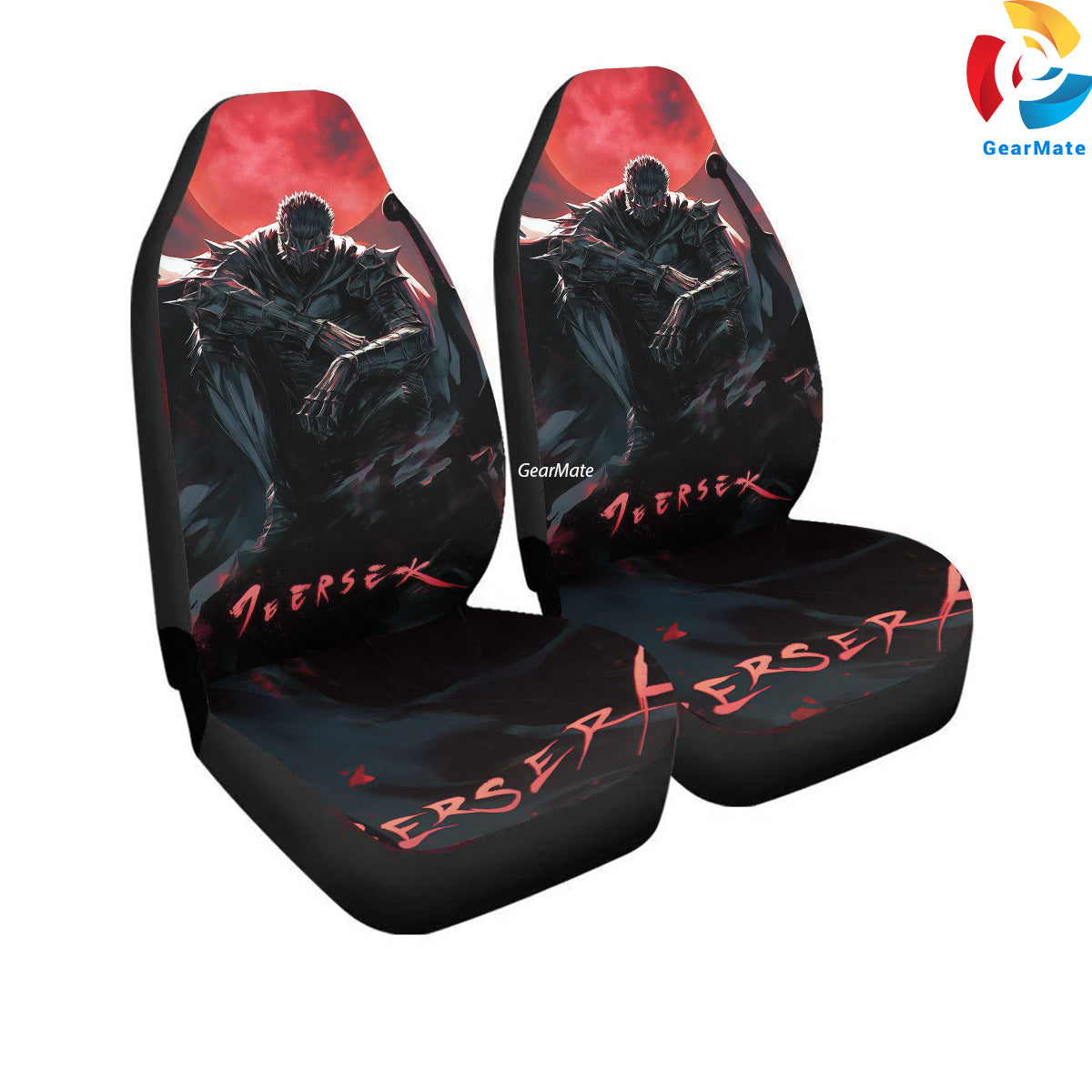 Berserk The Warrior Car Seat Covers – High Quality Graphic and Polar Fleece Protector Set