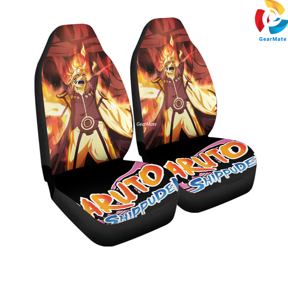 Naruto Action Awesome Car Seat Covers – High Quality Graphic and Polar Fleece Protector Set