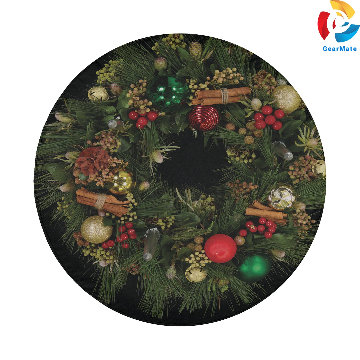 Merry Christmas 2024 Wreath Season Spare Tire Cover – Premium Waterproof UV Resistant Protector