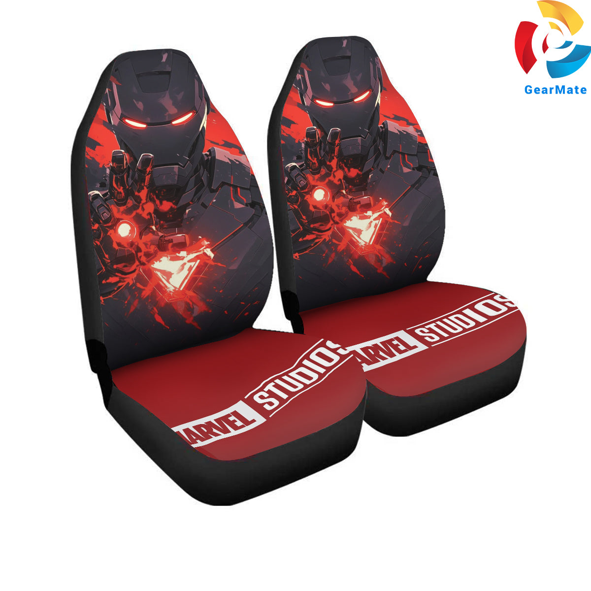 Marvel Iron Man Arvengers Car Seat Covers – High Quality Graphic and Polar Fleece Protector Set