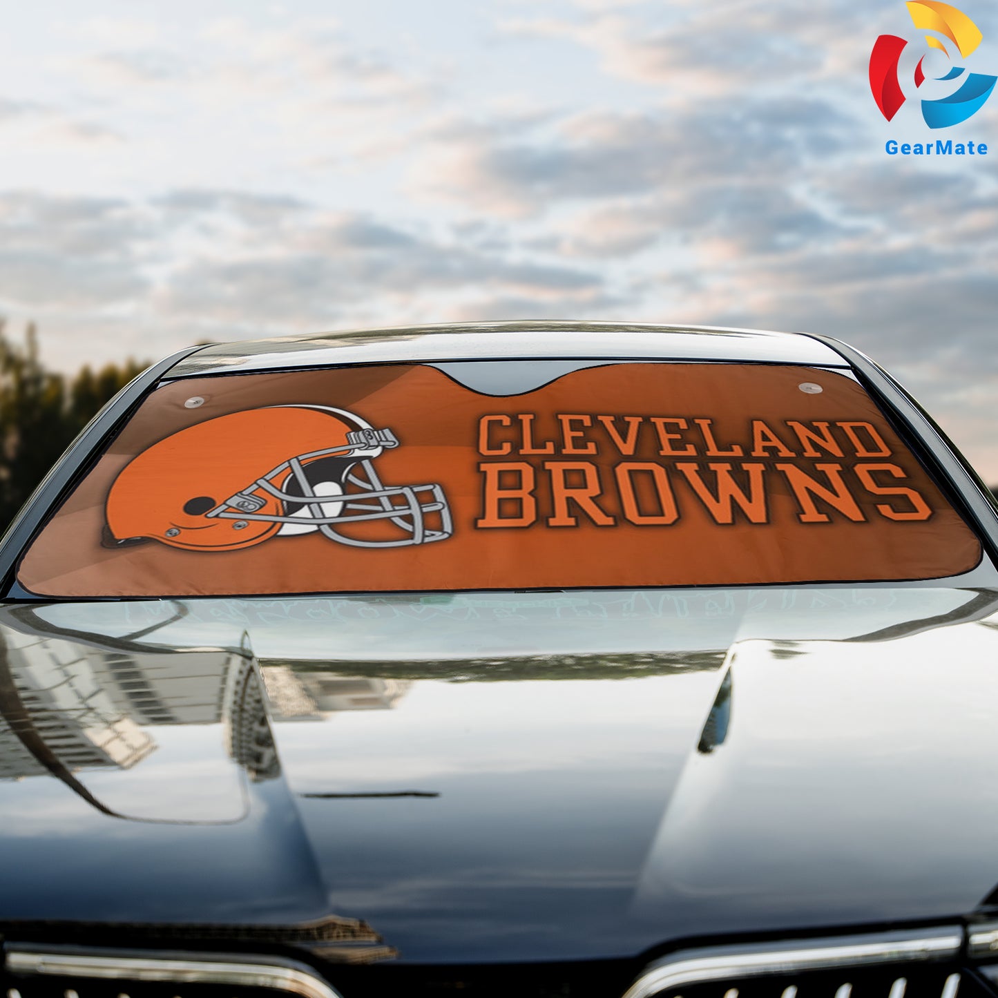 Cleveland Browns NFL Football Team Price Reflective Car Sunshade – Premium Heat & UV Protection, Universal Fit