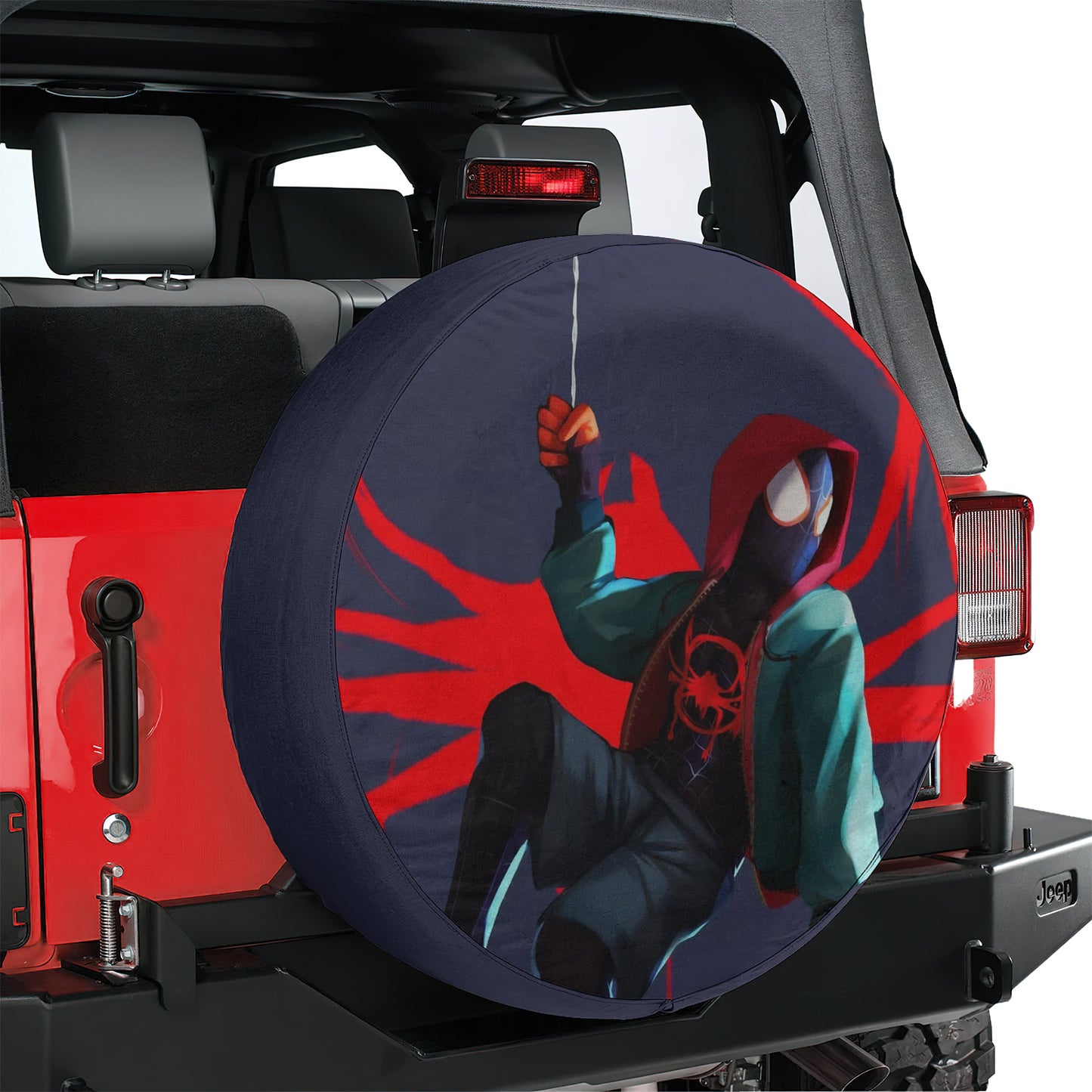 Miles Morales Spider-Verse Spare Tire Cover – Premium Waterproof UV Resistant Protector