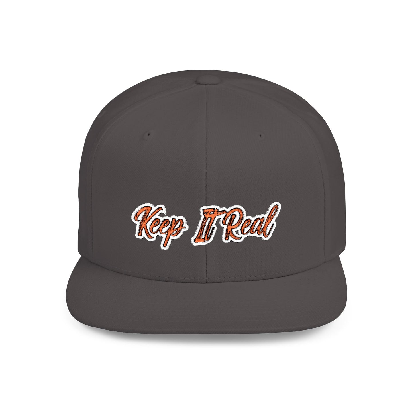Text Keep It Real Flat Bill Snapback – Lightweight, Custom Fit, Premium Quality