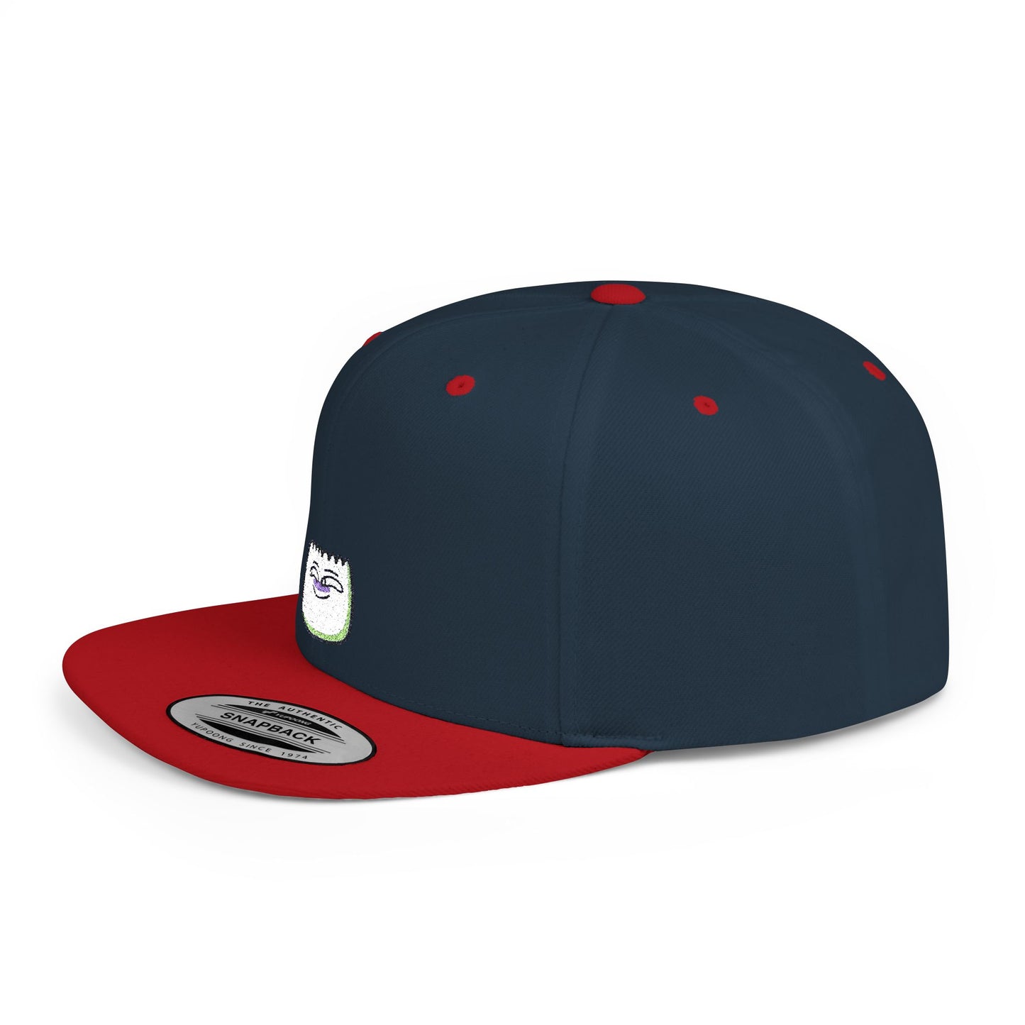 Icons Embroidered Hehe Face Flat Bill Snapback – Lightweight, Custom Fit, Premium Quality