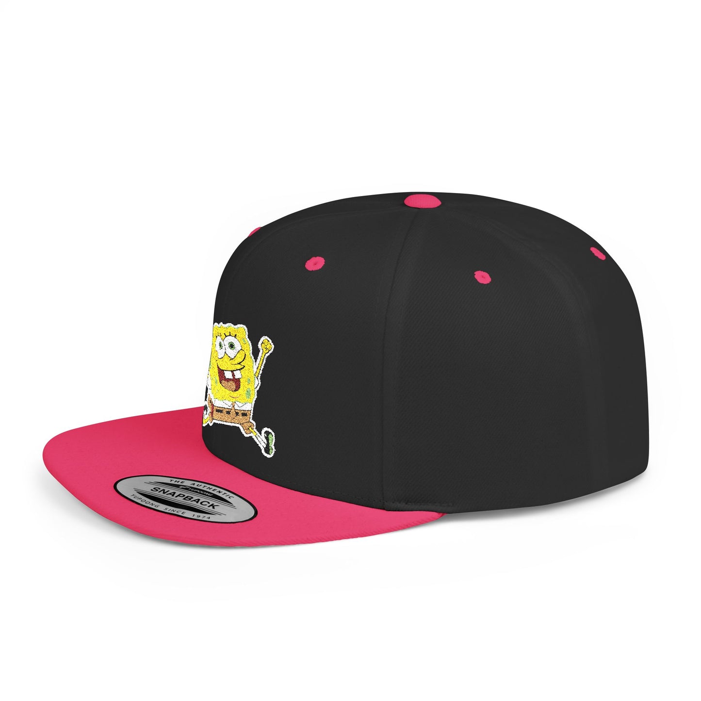SpongeBob SquarePants Himself Flat Bill Snapback – Lightweight, Custom Fit, Premium Quality