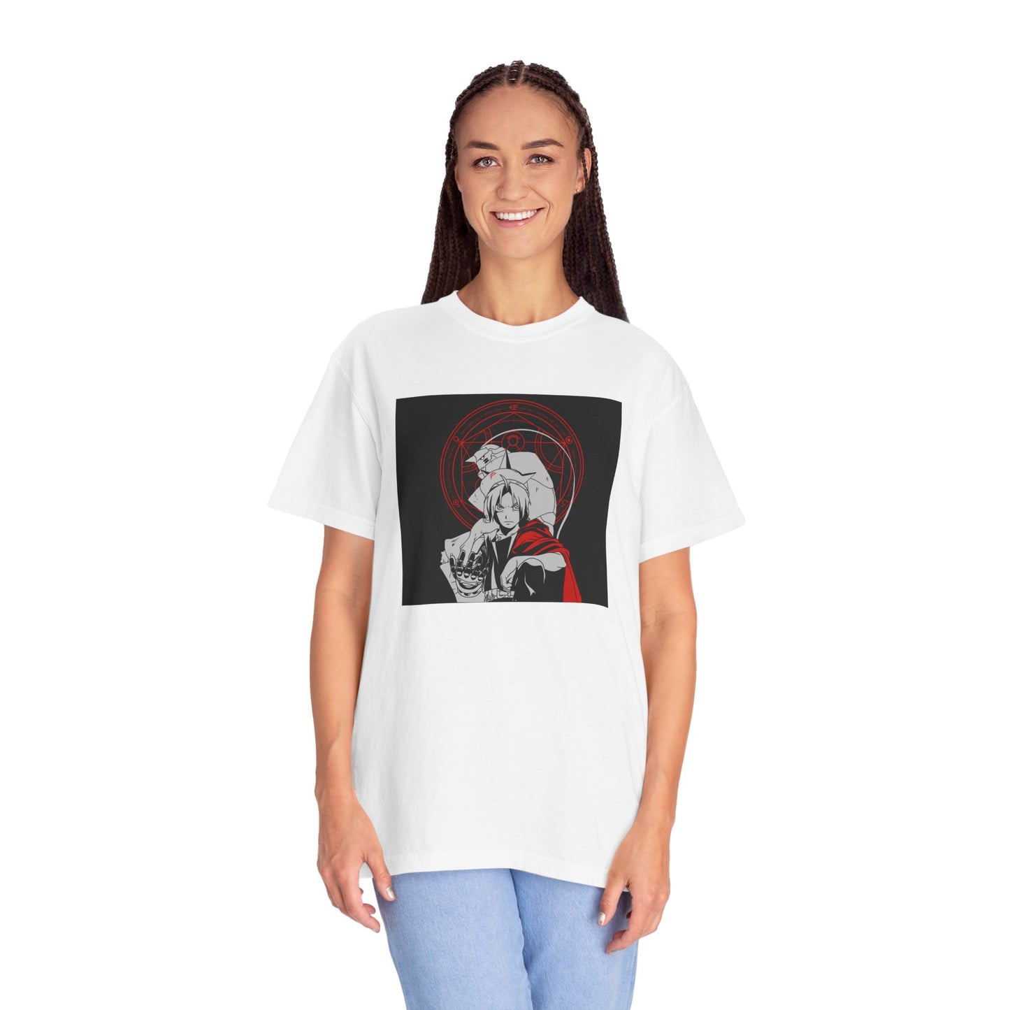 Fullmetal Alchemist Black Background Garment-Dyed T-Shirt – Premium Cotton Tee