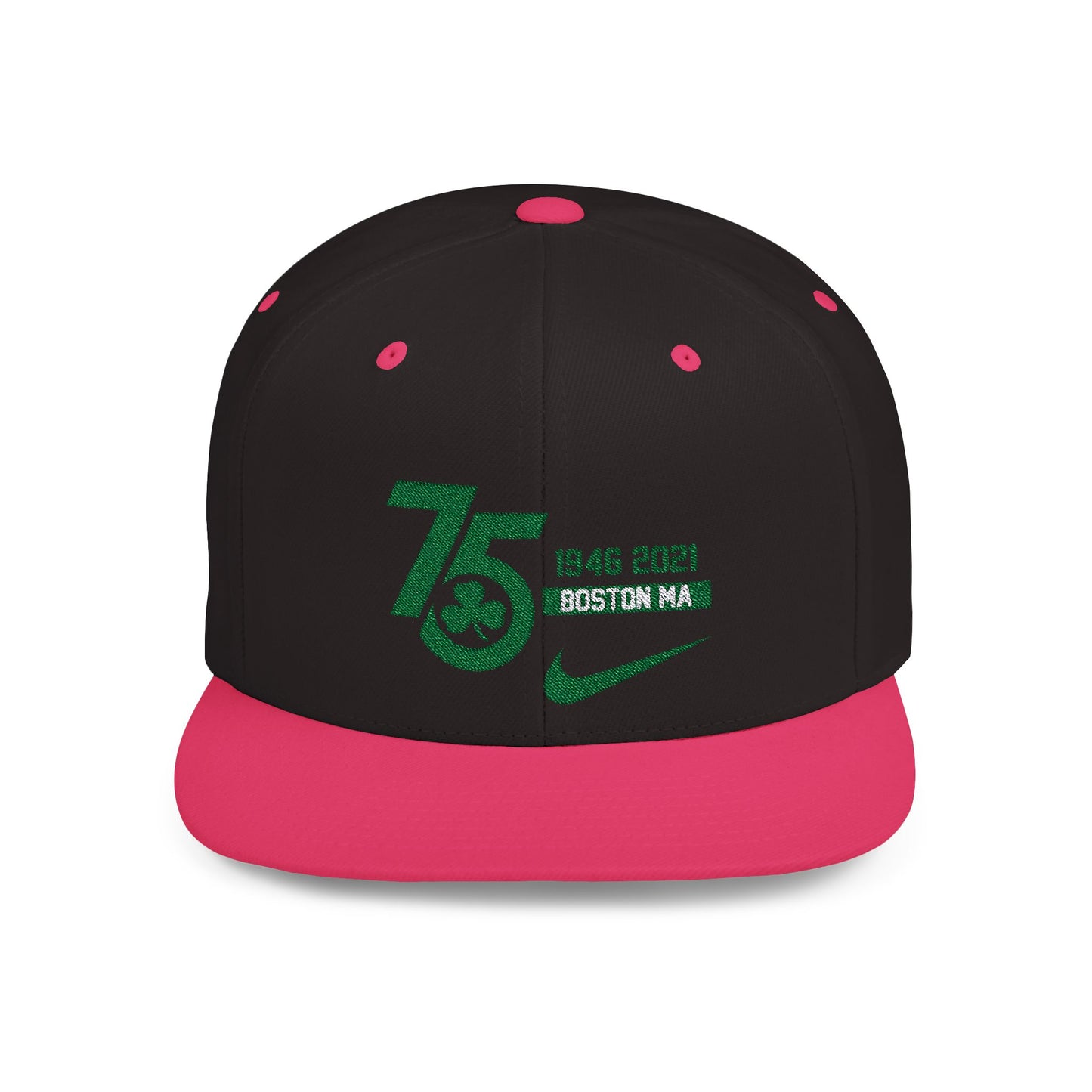 Boston Celtics 75 Years Anniversary Flat Bill Snapback – Lightweight, Custom Fit, Premium Quality