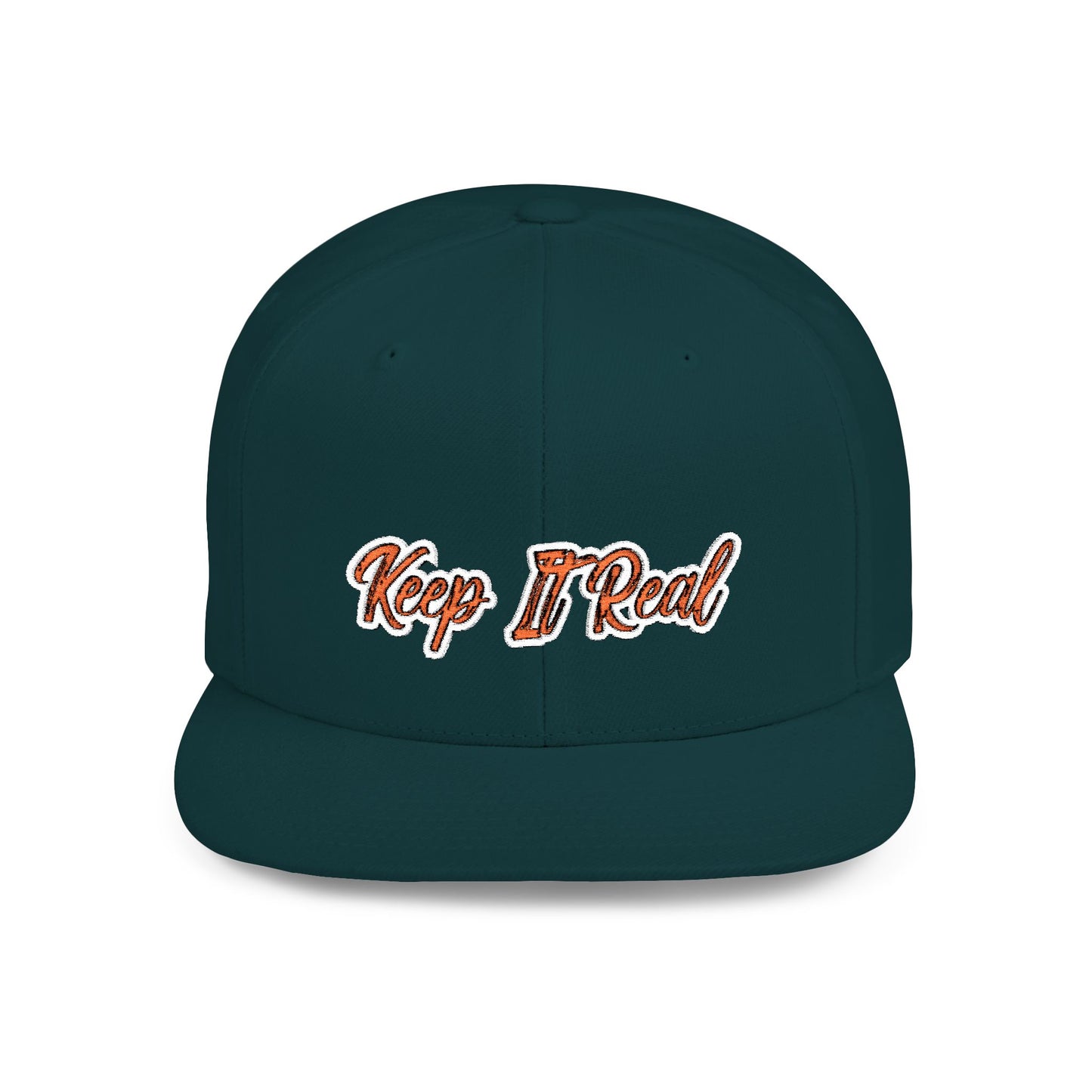 Text Keep It Real Flat Bill Snapback – Lightweight, Custom Fit, Premium Quality