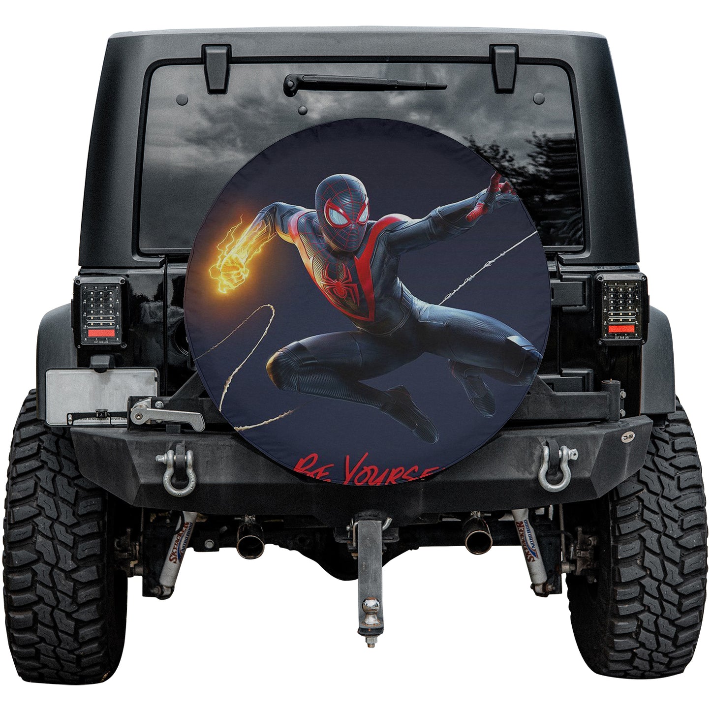 Miles Morales Spider-Verse Spare Tire Cover – Premium Waterproof UV Resistant Protector