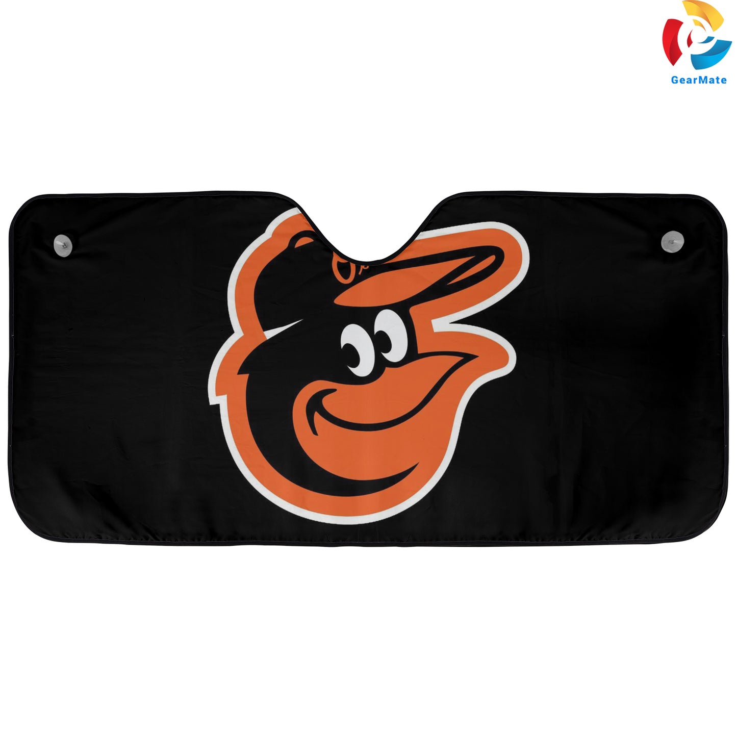 Baltimore Orioles MLB Team Pride Reflective Car Sunshade – Premium Heat & UV Protection, Universal Fit