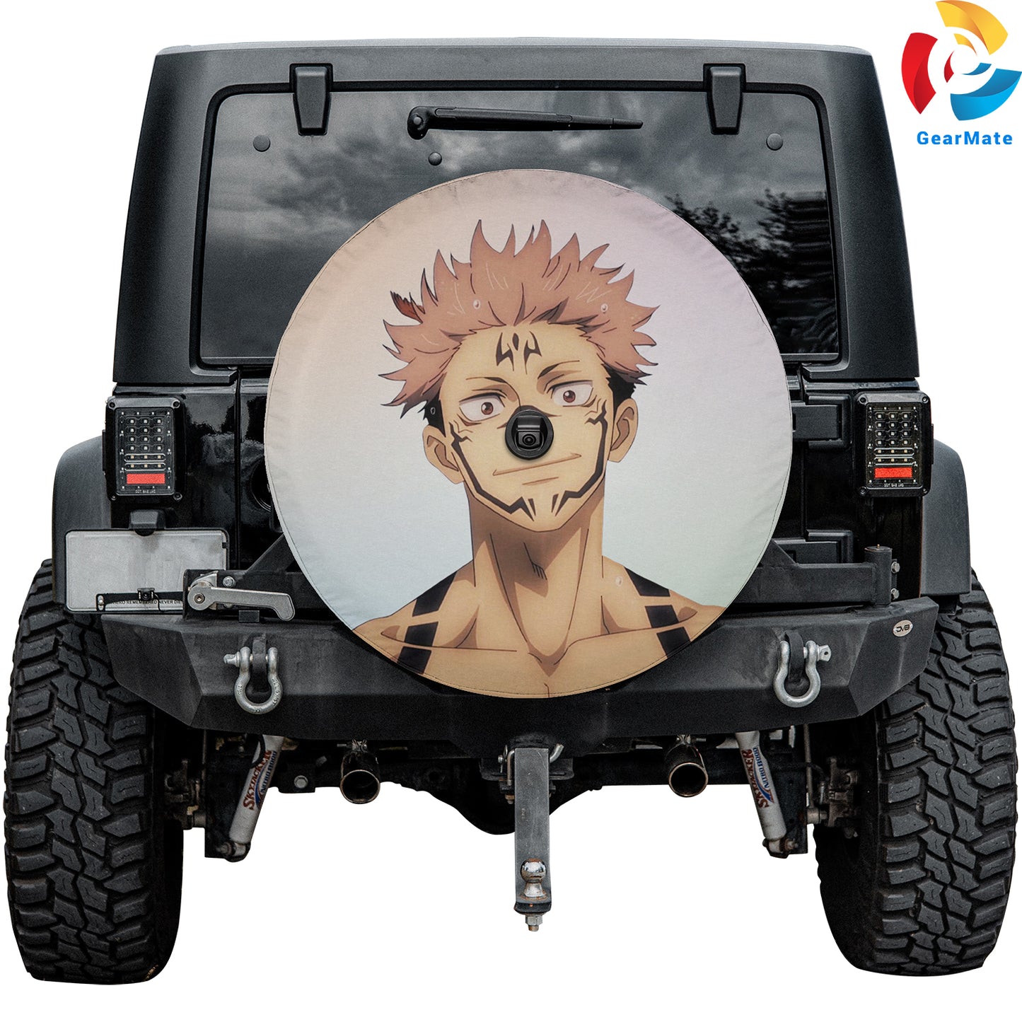 Sukuna Jujutsu Kaisen Spare Tire Cover – Premium Waterproof UV Resistant Protector