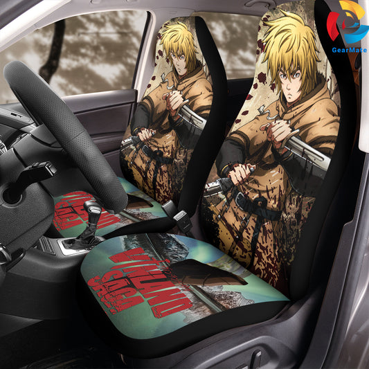 Vinland Saga Thorfinn Viking Car Seat Covers – High Quality Graphic and Polar Fleece Protector Set