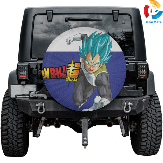 Dragon Ball SSB Vegeta Spare Tire Cover – Premium Waterproof UV-Resistant Protector