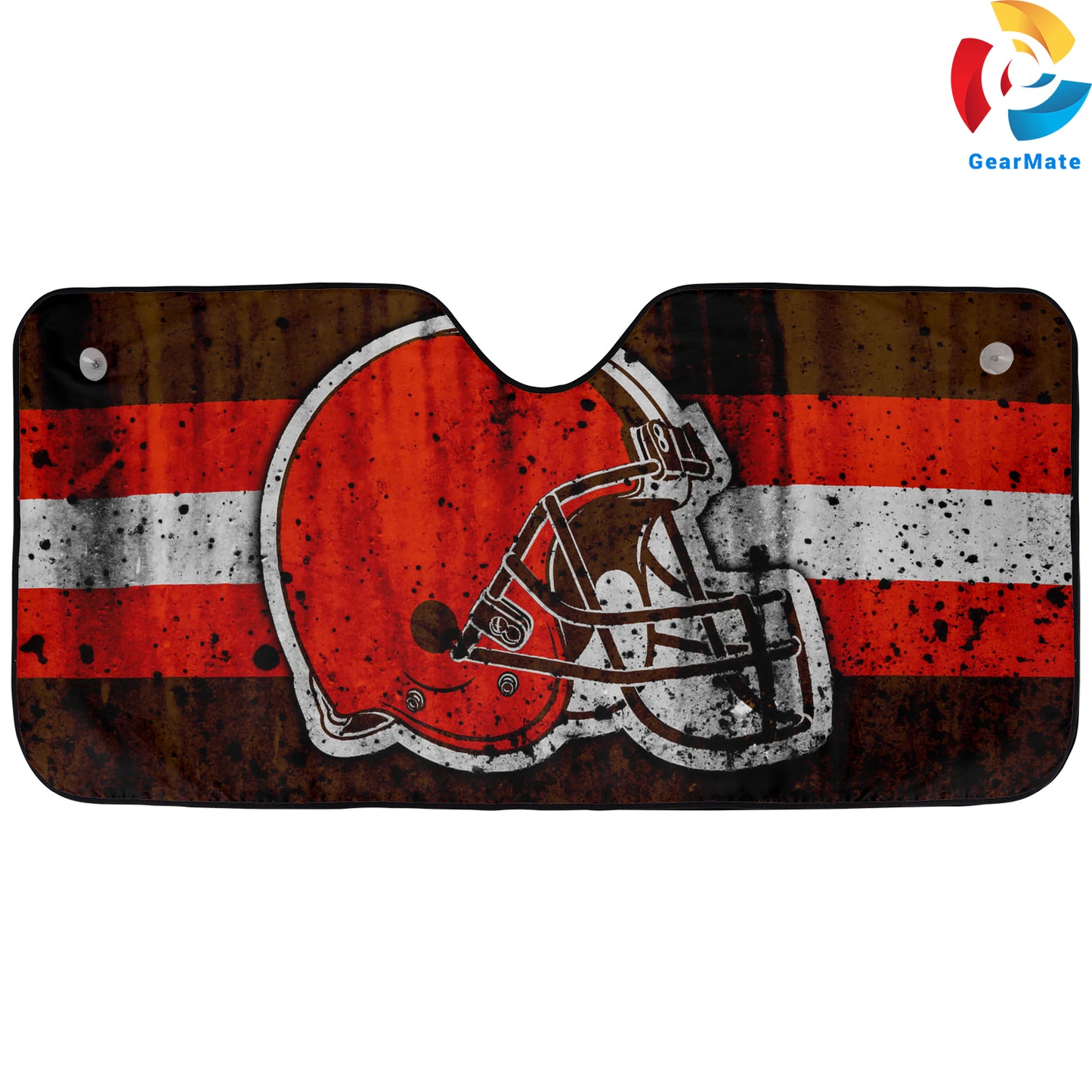 Cleveland Browns NFL Football Team Style Logo Reflective Car Sunshade – Premium Heat & UV Protection, Universal Fit