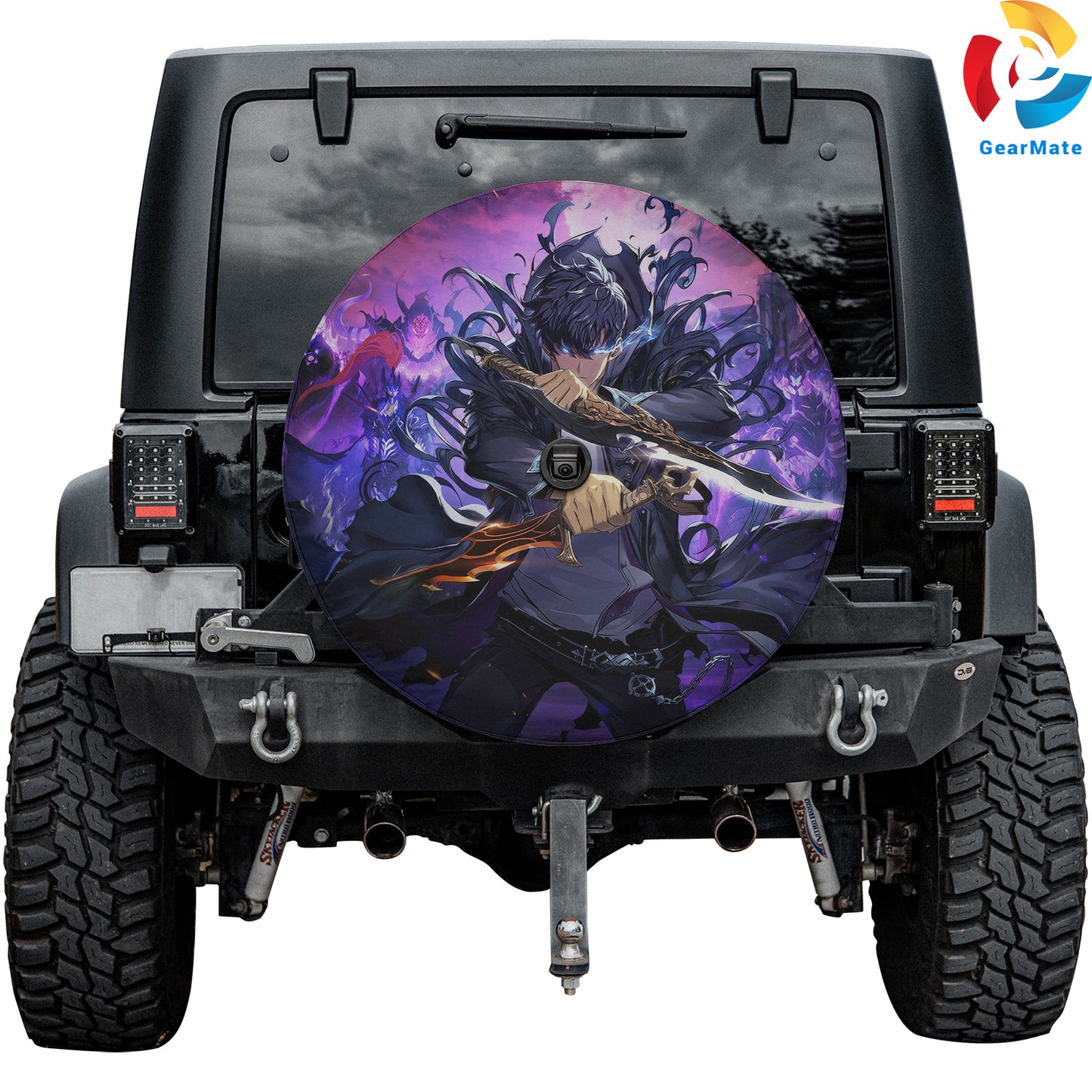 Solo Leveling Anime Spare Tire Cover – Premium Waterproof UV Resistant Protector