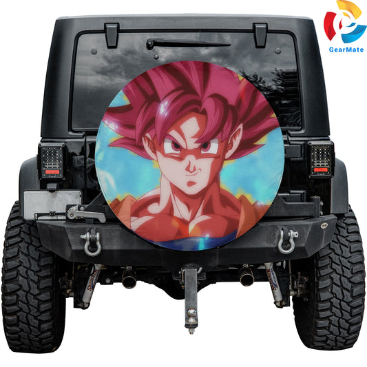 Dragon Ball Goku Warrior Spirit Spare Tire Cover – Premium Waterproof UV-Resistant Protector