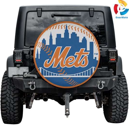 New York Mets MLB Spare Tire Cover – Premium Waterproof UV-Resistant Protector