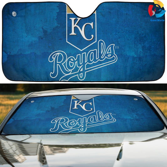 Kansas City Royals MLB Baseball The Wall Background Reflective Car Sunshade – Premium Heat & UV Protection, Universal Fit