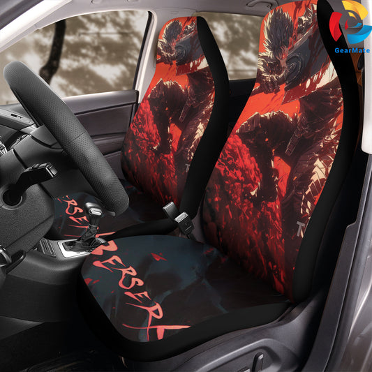 Berserk The Black Swordman Guts Car Seat Covers – High Quality Graphic and Polar Fleece Protector Set