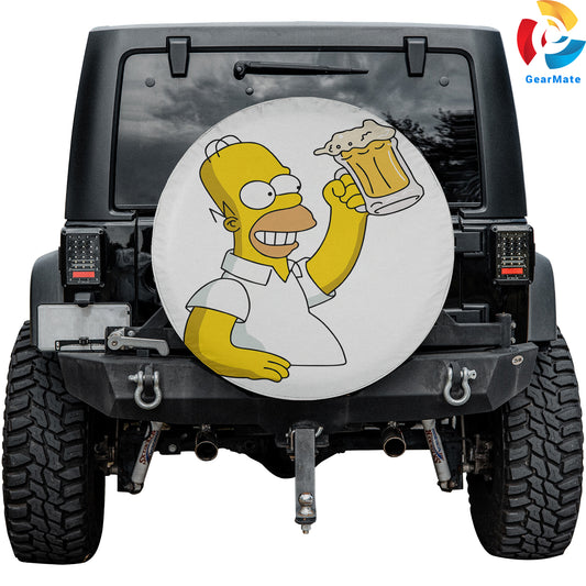 Homer Simpson Spare Tire Cover – Premium Waterproof UV Resistant Protector