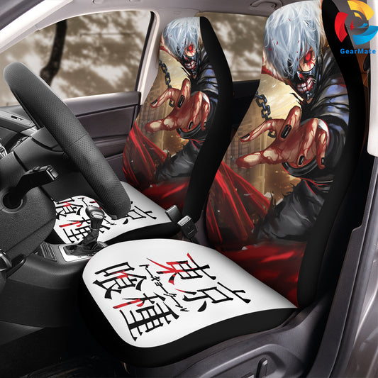 Tokyo Ghoul Kaneki Power Car Seat Covers – High Quality Graphic and Polar Fleece Protector Set