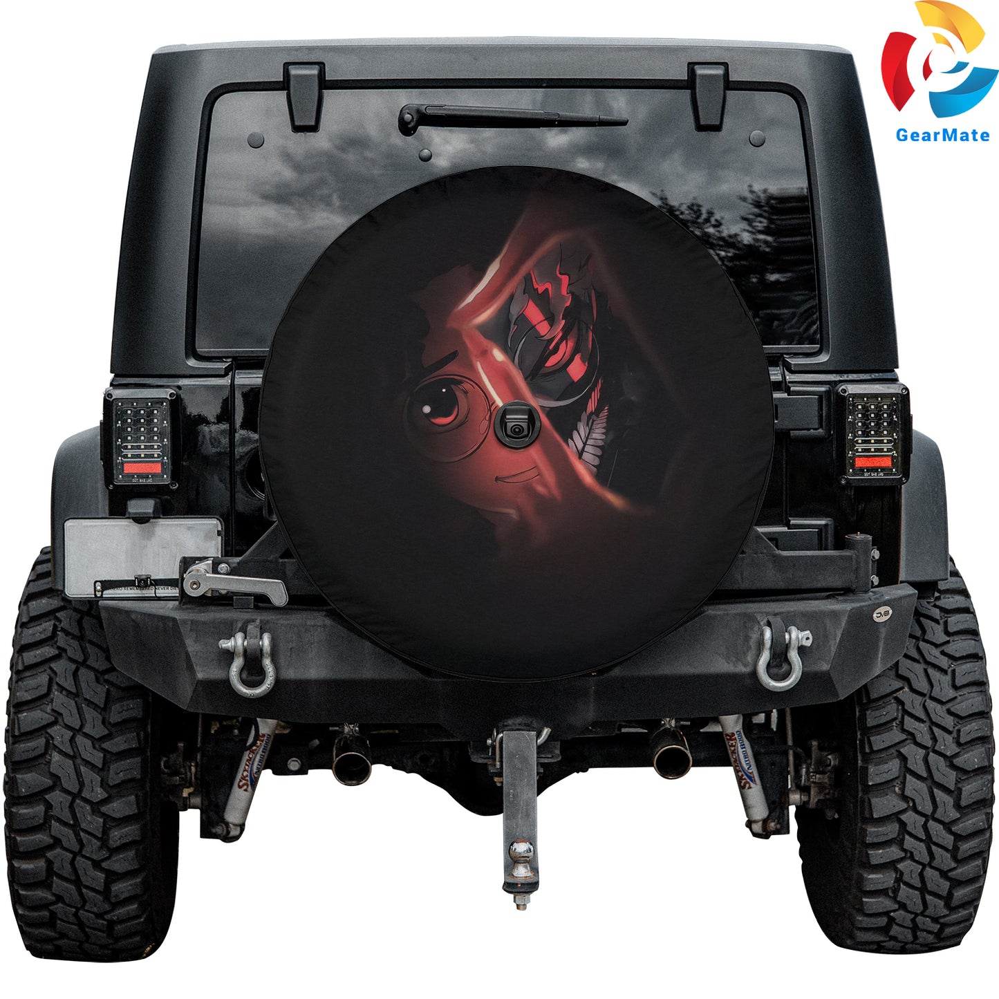 Okarun (Dandadan) Anime Spare Tire Cover – Premium Waterproof UV Resistant Protector