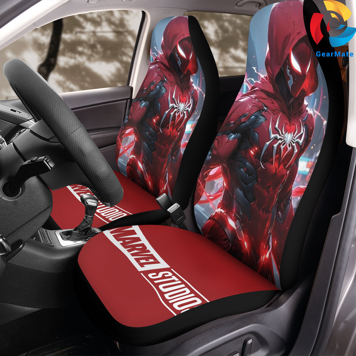 Marvel Spider Man Superhero Car Seat Covers – High Quality Graphic and Polar Fleece Protector Set