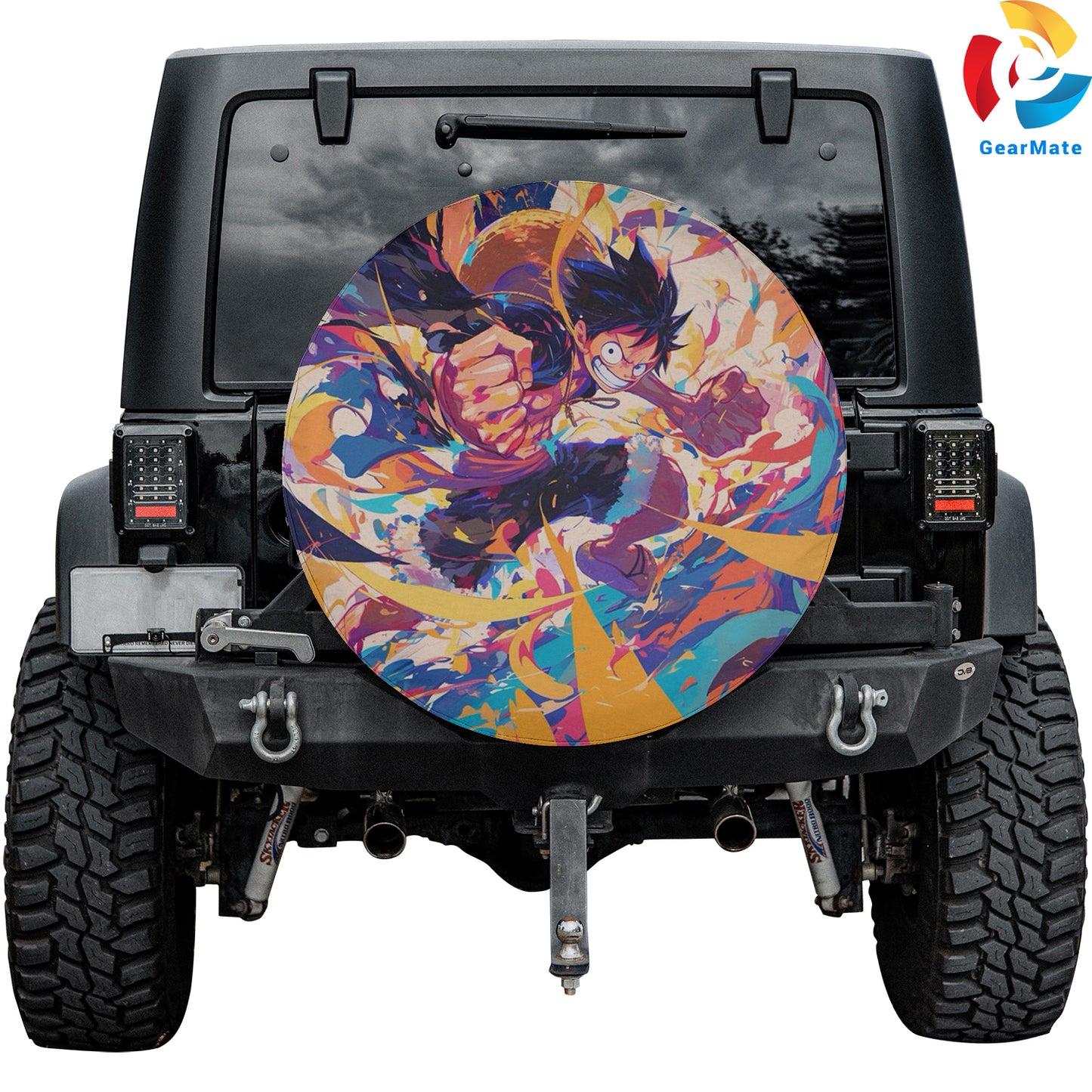 One Piece Monkey D Luffy Treasure Hunt Spare Tire Cover – Premium Waterproof UV-Resistant Protector