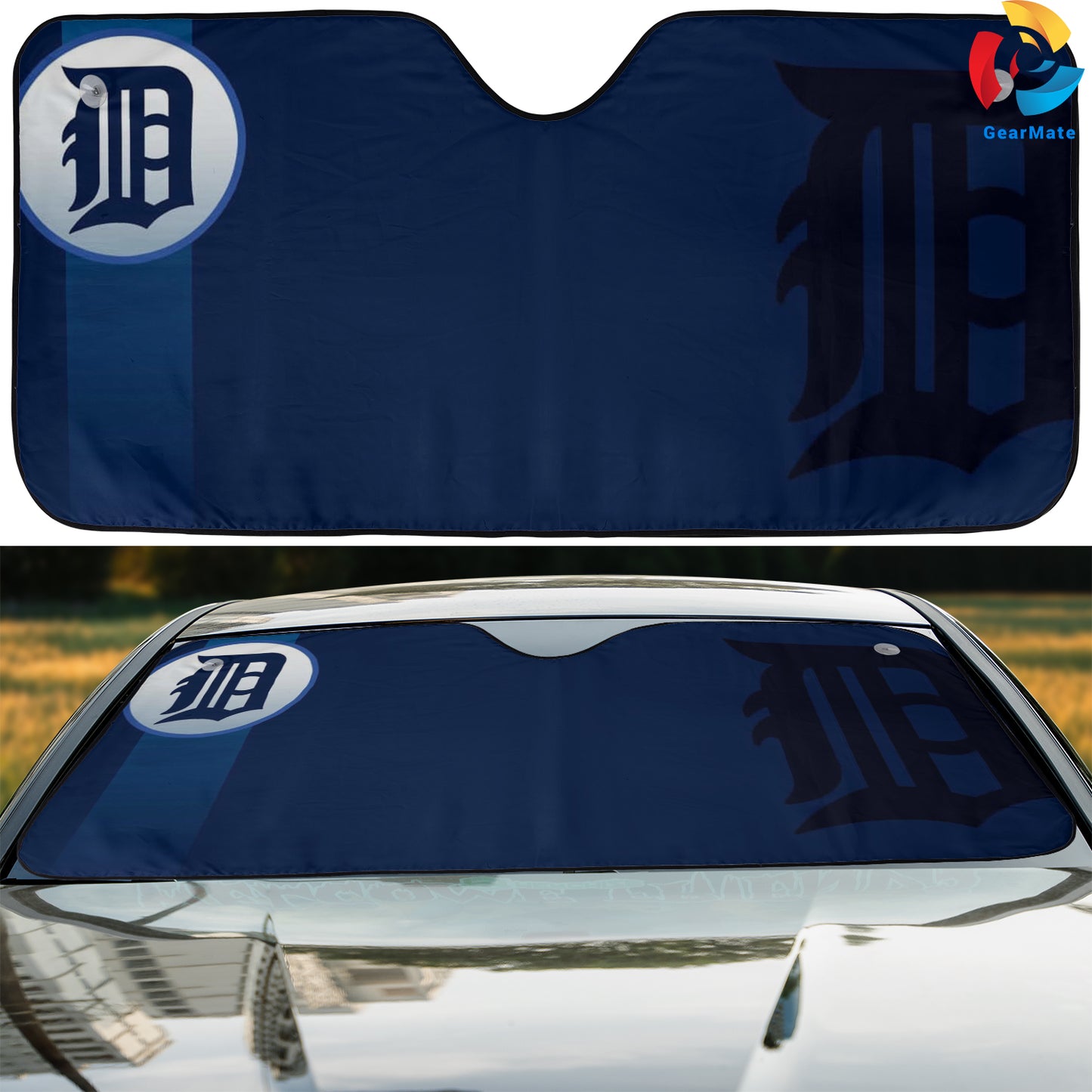 Detroit Tigers MLB Baseball Team Merch Reflective Car Sunshade – Premium Heat & UV Protection, Universal Fit