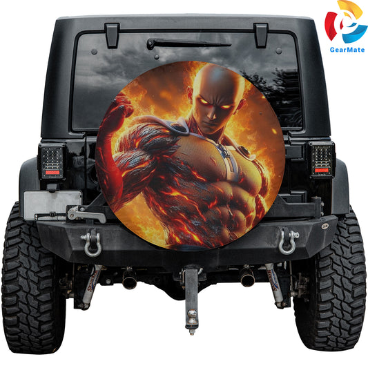 One Punch Man Anime Merch Spare Tire Cover – Premium Waterproof UV-Resistant Protector