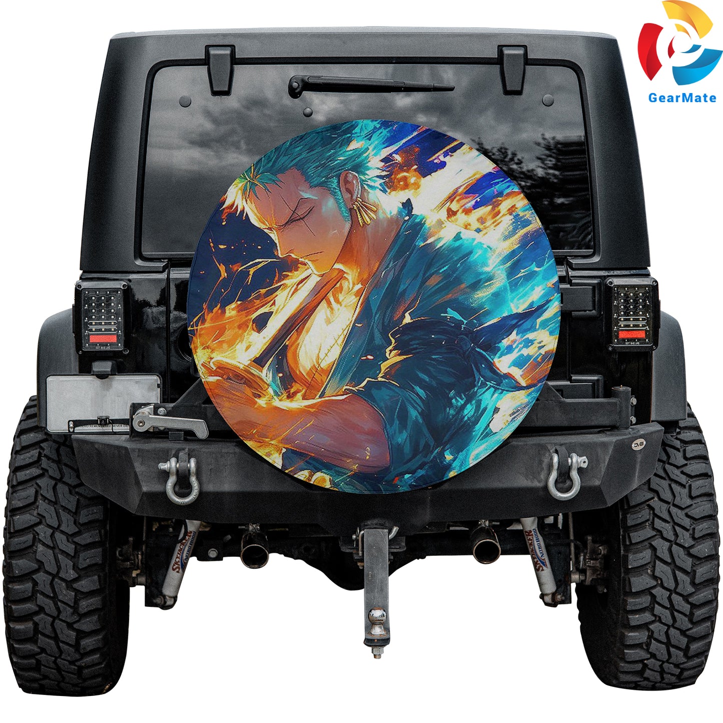 One Piece Zoro Manga Fans Spare Tire Cover – Premium Waterproof UV-Resistant Protector