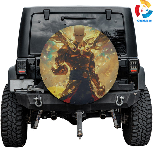 One Punch Man Manga Spare Tire Cover – Premium Waterproof UV-Resistant Protector