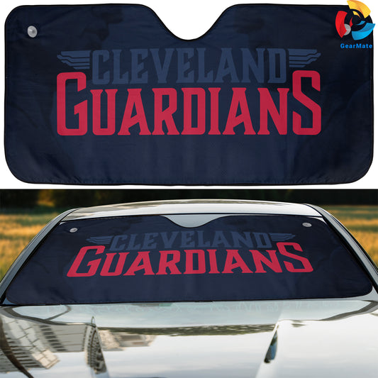 Cleveland Guardians MLB Baseball Reflective Car Sunshade – Premium Heat & UV Protection, Universal Fit