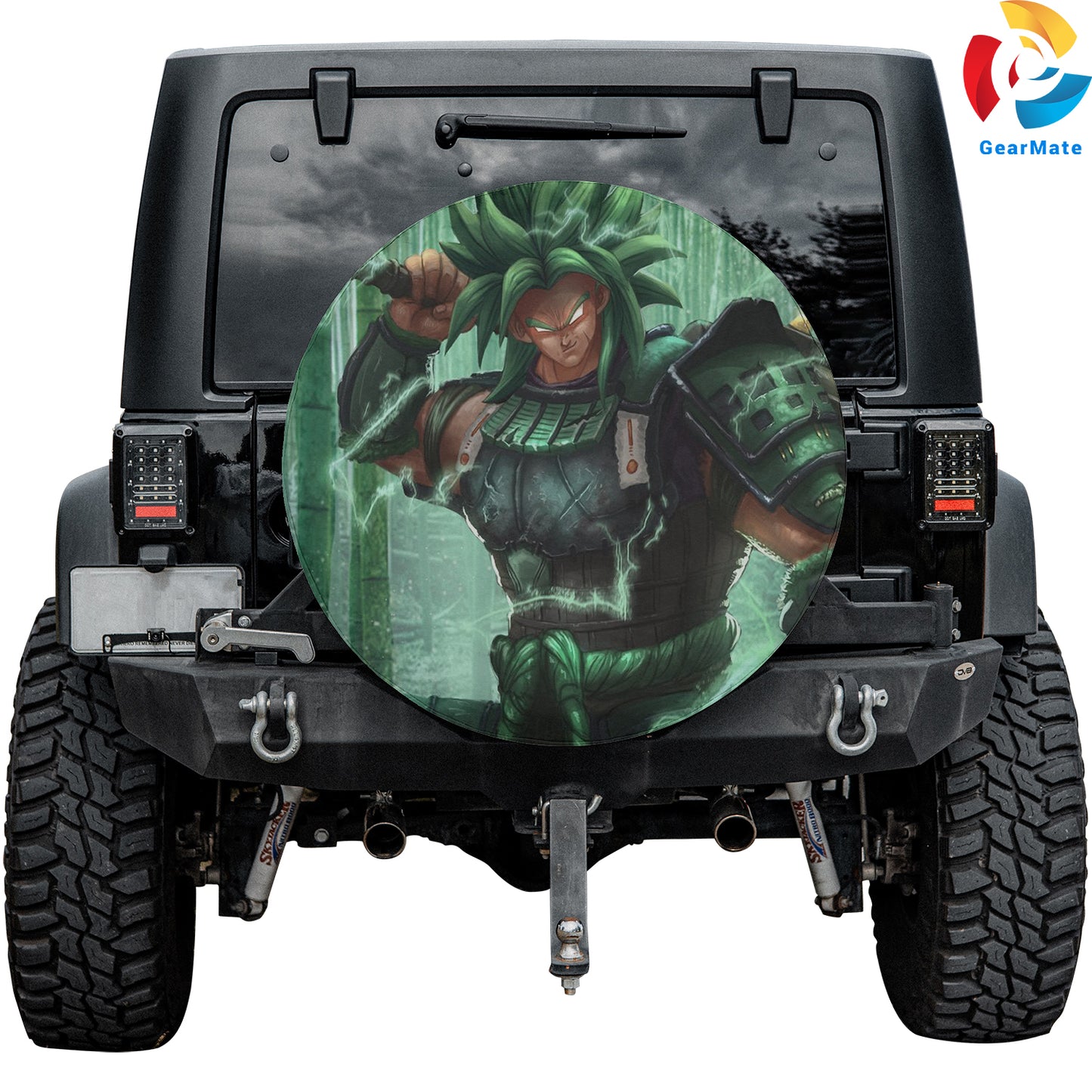 Dragon Ball Broly Samurai Spare Tire Cover – Premium Waterproof UV-Resistant Protector