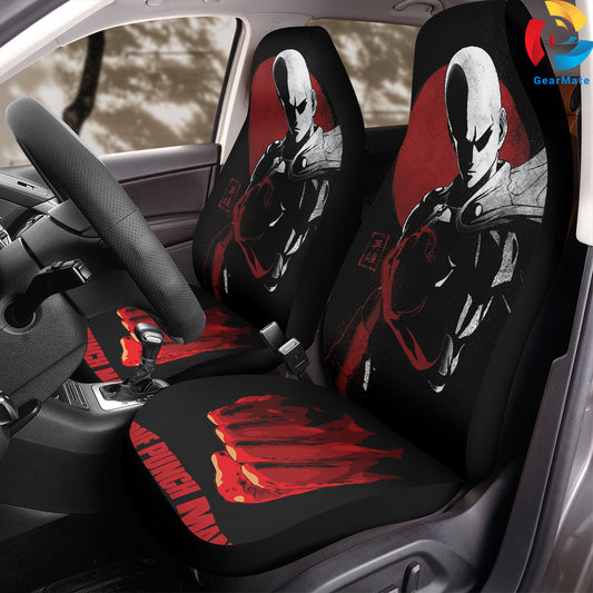 One Punch Man Car Seat Covers – High Quality Graphic and Polar Fleece Protector Set