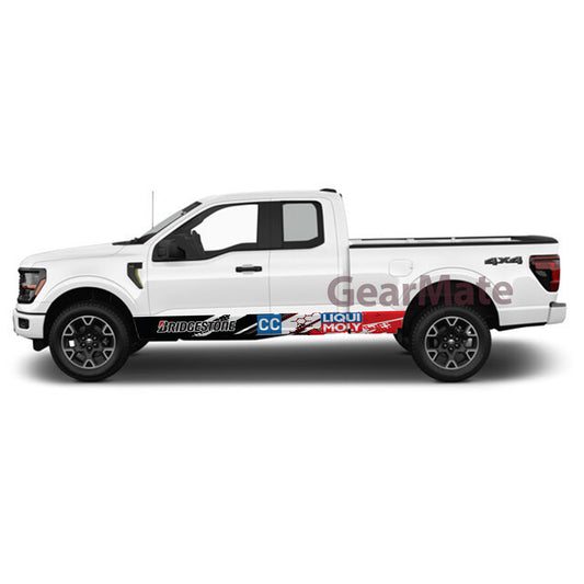 Conquer the Corners Rocker Panel Graphic Decal Kit (Left & Right Sides) - High Quality Vinyl for Trucks & SUVs