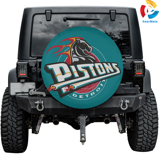 Detroit Pistons Gear Spare Tire Cover – Premium Waterproof UV-Resistant Protector